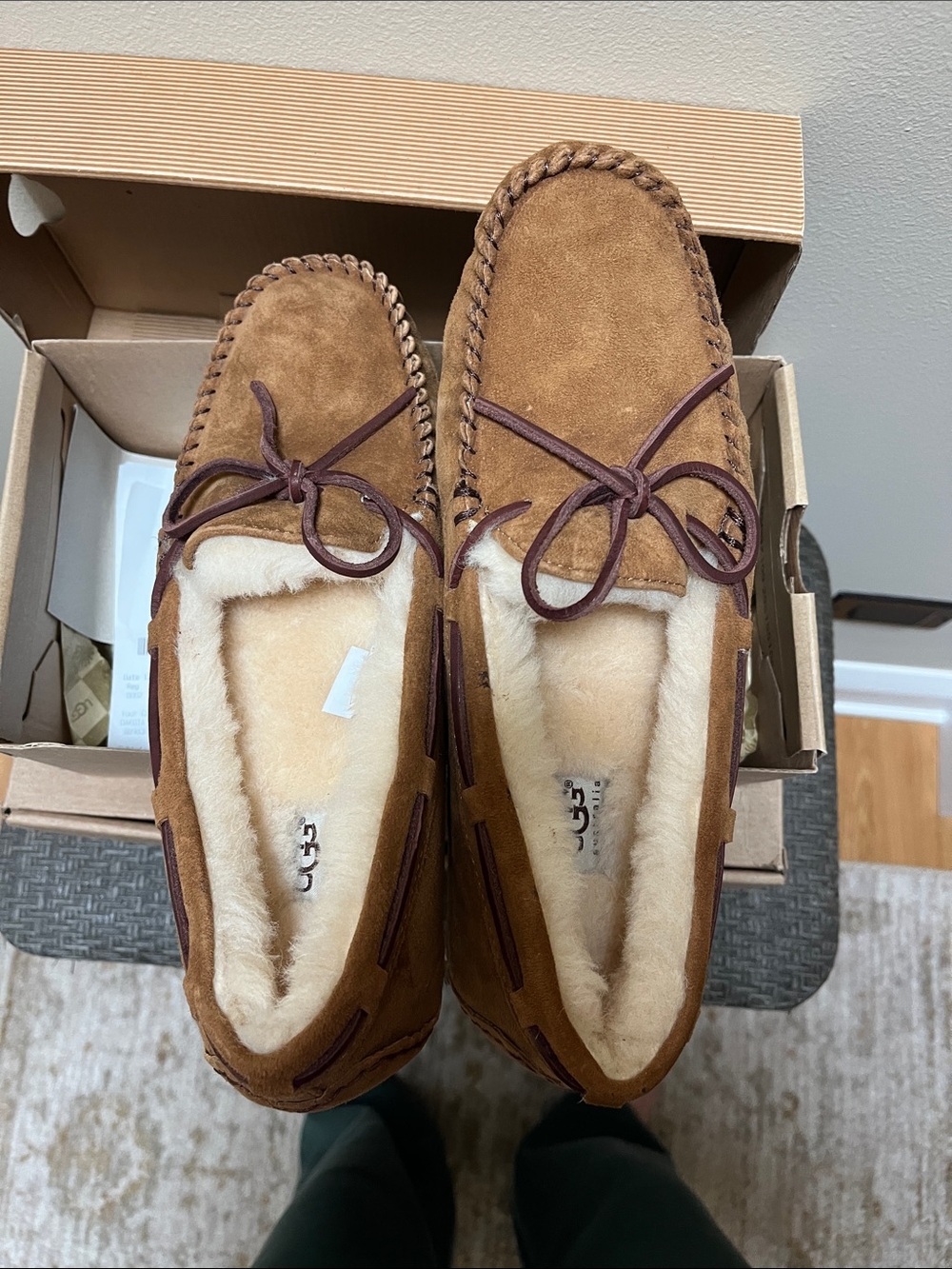 UGG Women’s Chestnut Suede Moccasin Slippers